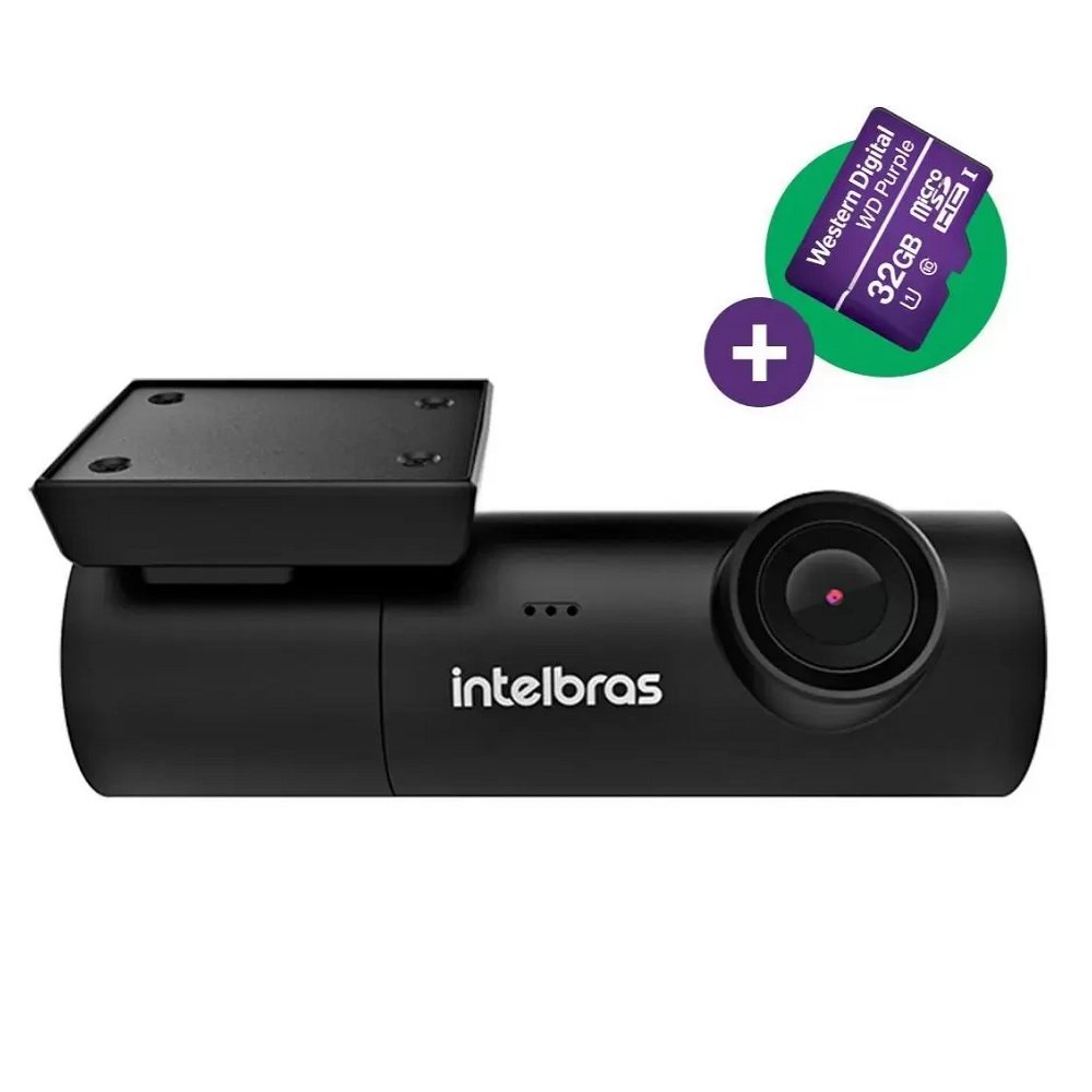 Camera Veicular Full Hd Smart Dc 3102 C/ Cartão Micro Sd 32gb - 4561603, Intelbras