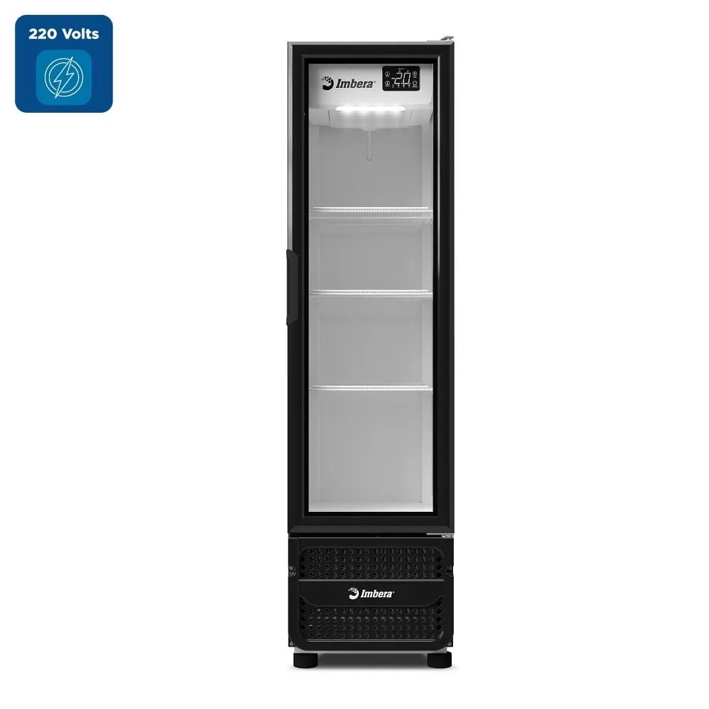 Cervejeira Imbera 215 Litros Porta de Vidro Padrão Preta CCV144 - 220 Volts