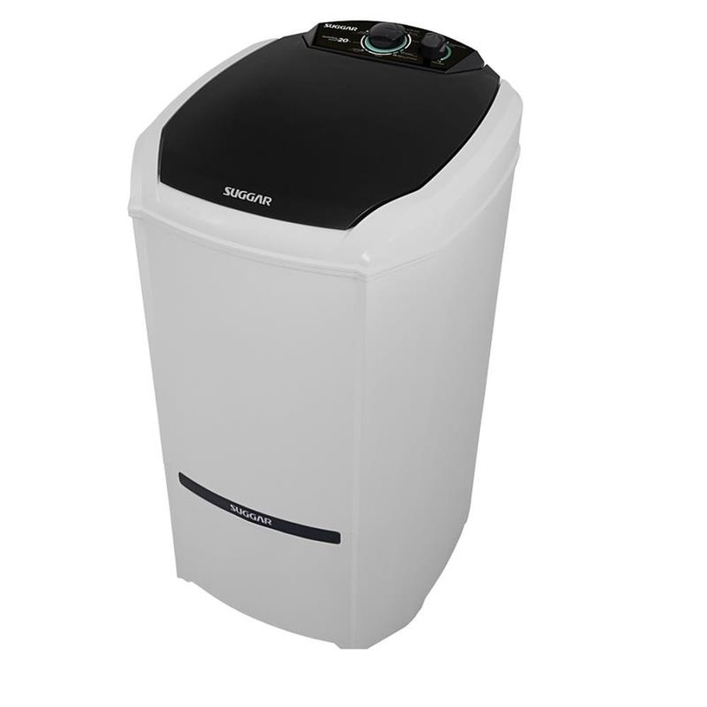 Lavadora de Roupas Suggar 20Kg Semiautomática Lavamax Eco Branca LE2001BTP ¿ 127 Volts