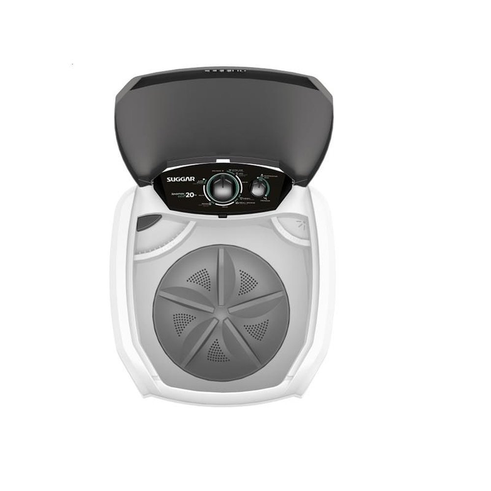 Lavadora de Roupas Suggar 20Kg Semiautomática Lavamax Eco Branca LE2001BTP ¿ 127 Volts