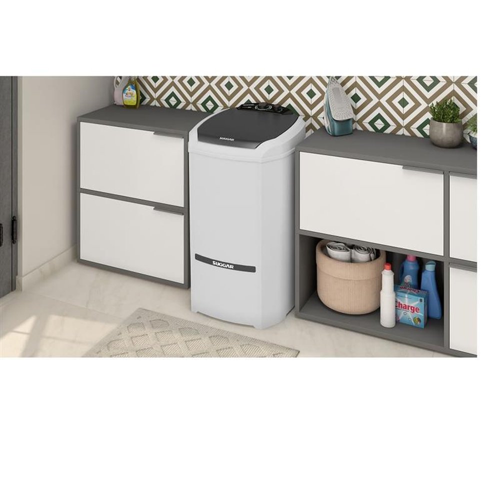 Lavadora de Roupas Suggar 20Kg Semiautomática Lavamax Eco Branca LE2001BTP ¿ 127 Volts