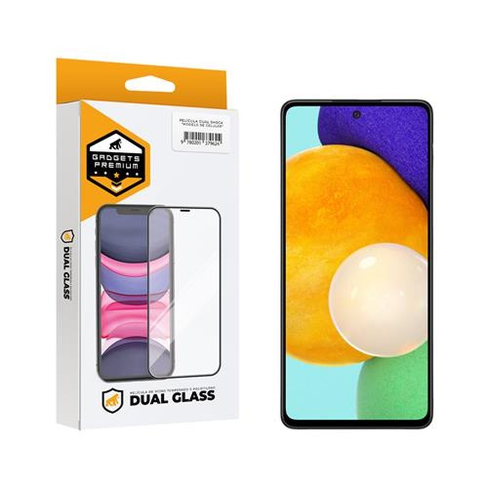 Película Dual Glass Para Samsung Galaxy S22 - Preta