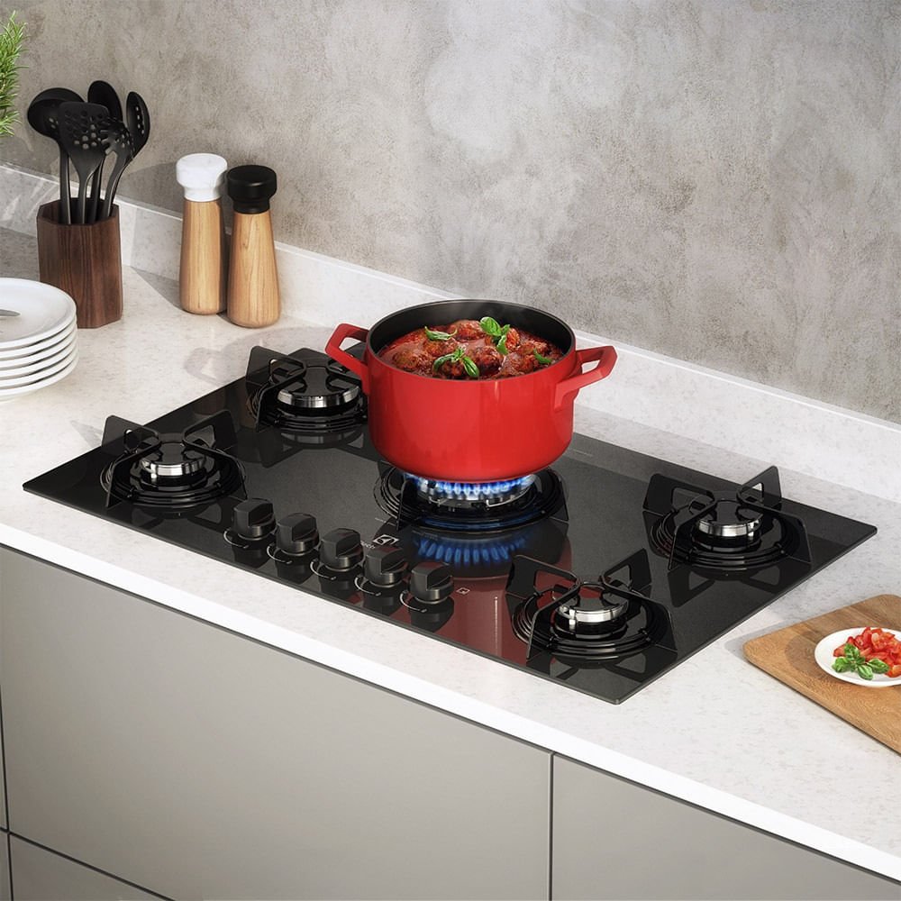 Cooktop a Gás Electrolux 5 Bocas Preto KE5TP ¿ Bivolt