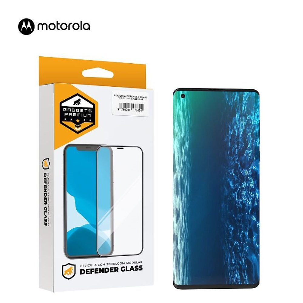Película Defender Glass Para Motorola Moto One Fusion - Preta