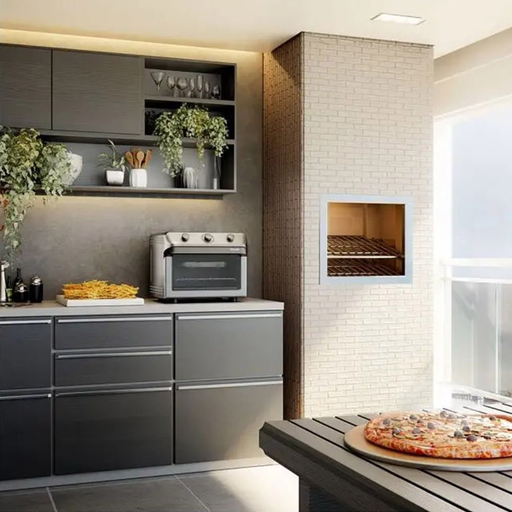 Forno Elétrico e Fritadeira Mueller 35 Litros Air Prata MFB35G - 127 Volts