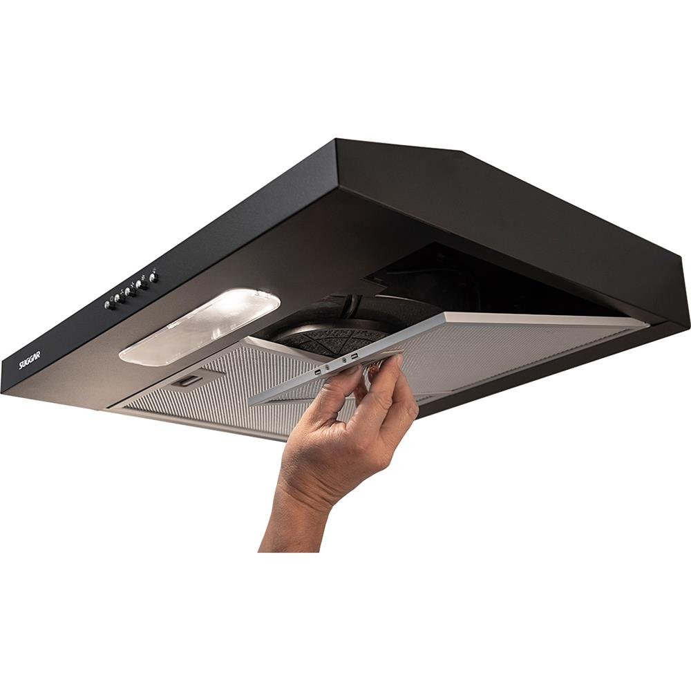 Depurador Slim Suggar Dps162pt 60cm 3 Velocidades Preto 220v