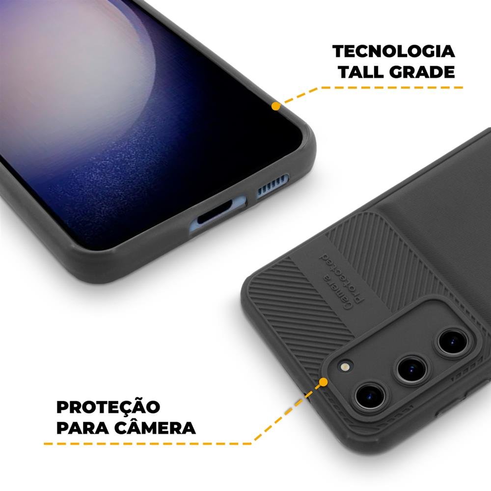 Capa Symetric Para Samsung Galaxy S23 - Preta