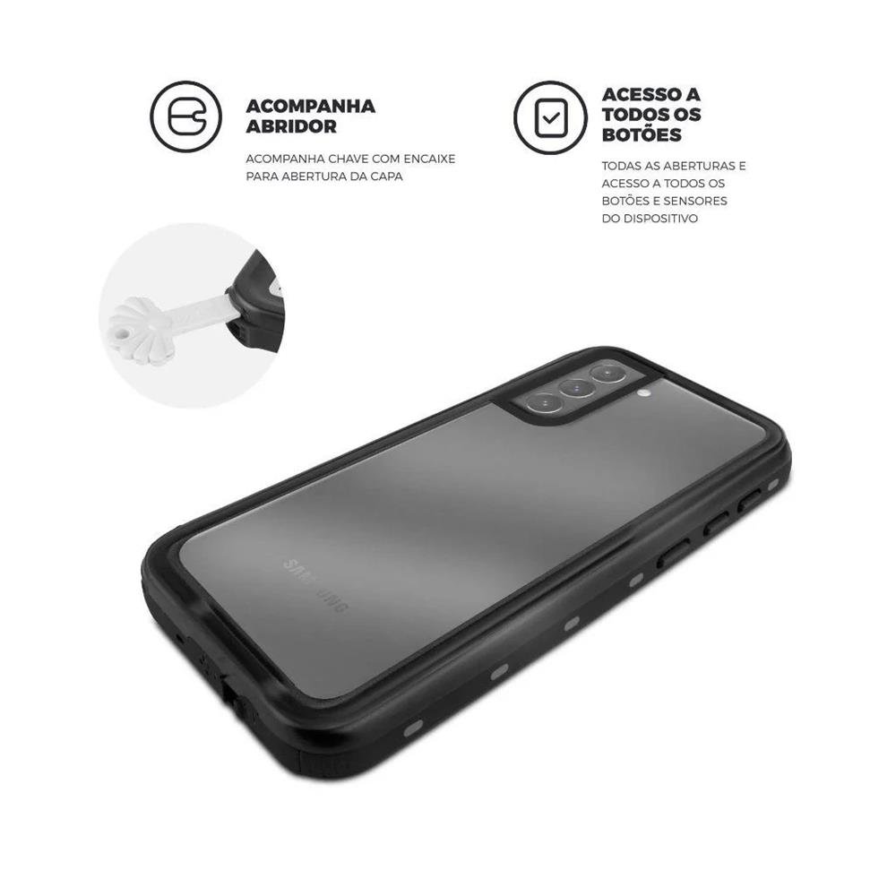 Capa À Prova DÁgua Nautical Transparente Para Galaxy S22 Plus