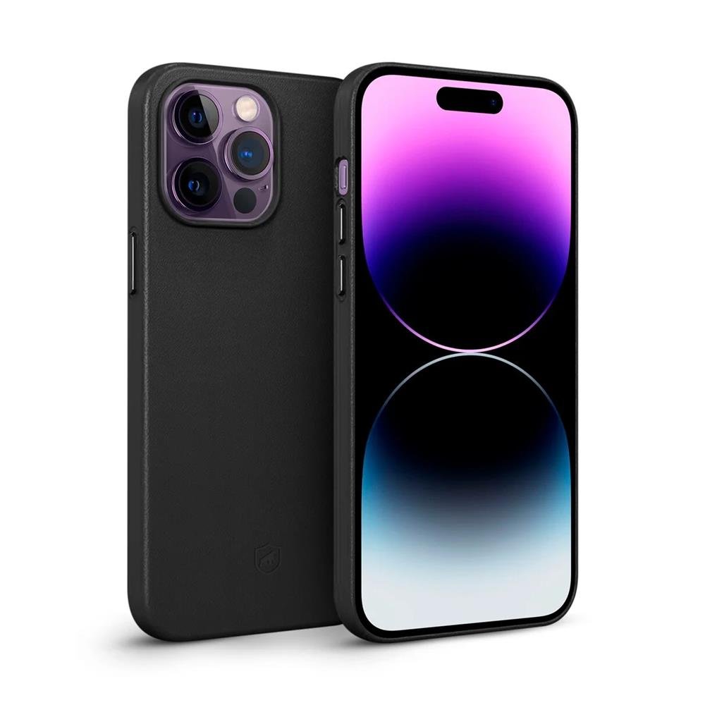 Capa Couro Dual Para Iphone 15 Pro Max - Preta