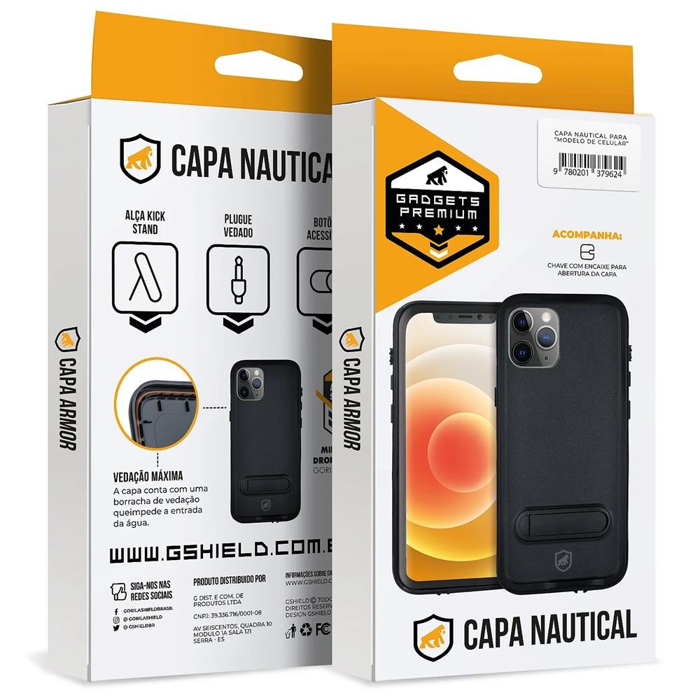 Capa À Prova DÁgua Nautical Transparente Para Iphone 11