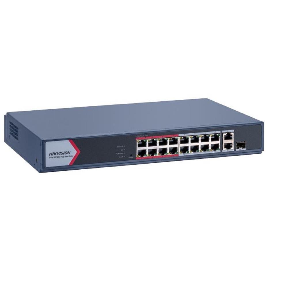 Switch Hikvision Ds-3e1318p-ei/m, Gerenciavel, 16 Portas, Poe