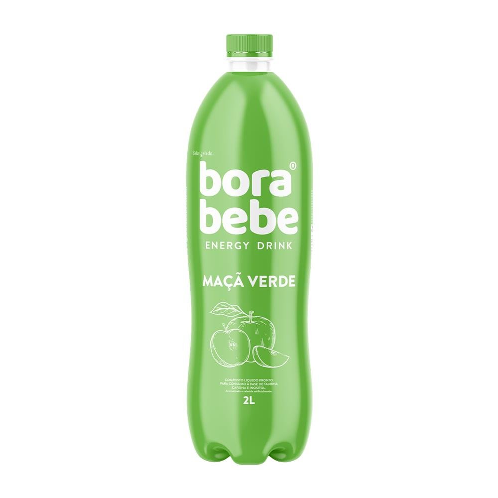 Energético Maçã Verde 6 x 2L - Borabebe