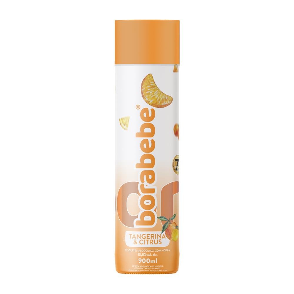 Vodka Tangerina e Cítrus 6 x 900 ml - Borabebe