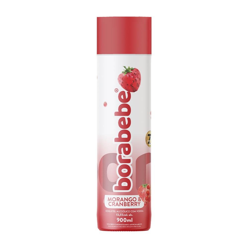 Vodka Morango e Cranberry 6 x 900 ml - Borabebe