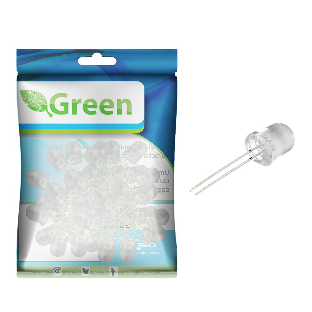 Led Alto Brilho 10mm Vermelho 10000 Mcd - Green