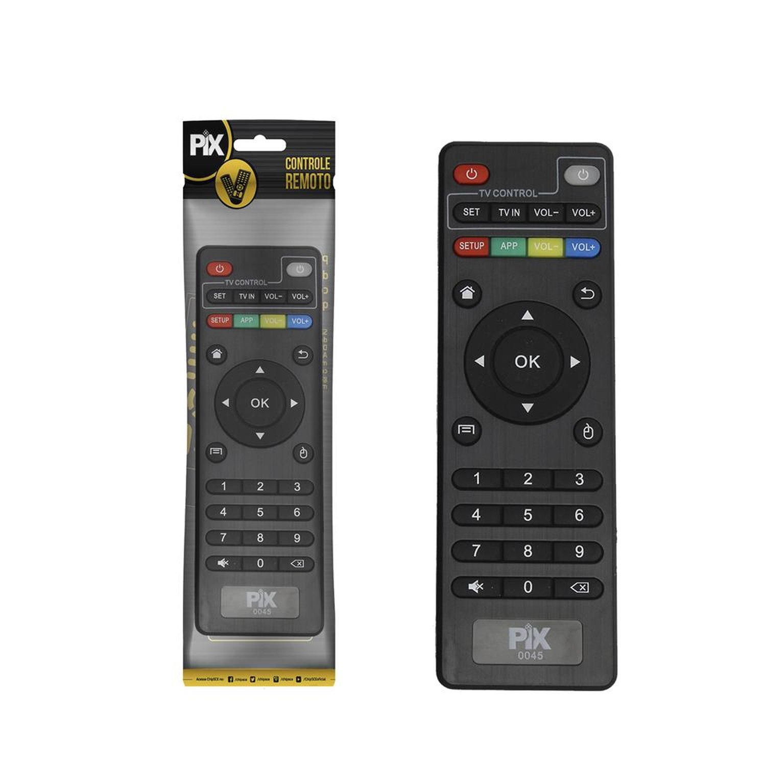 Controle Remoto Compativel TV Box Universal Pro 4K - ChipSCE