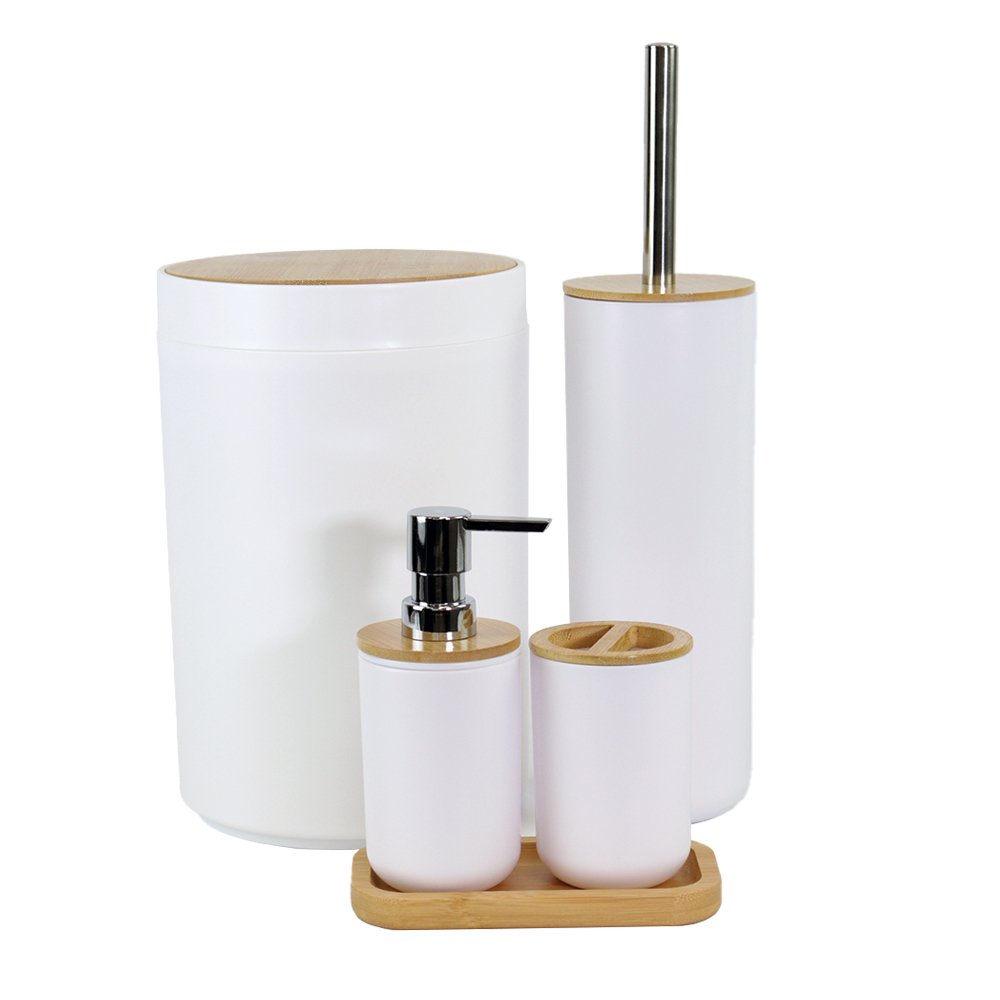Conjunto Para Banheiro Com 5 Peças Branco Life Mood
