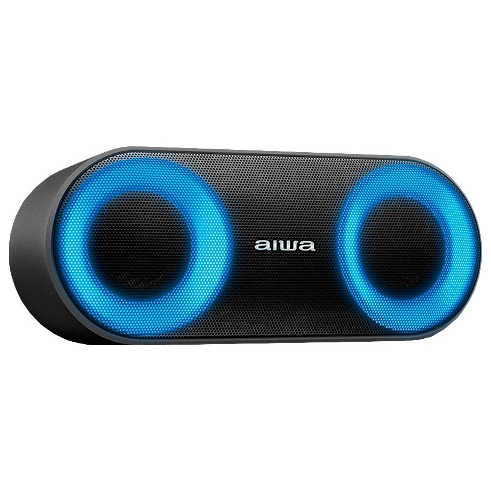 Caixa de Som Amplificada Aiwa Mini Speaker AWSP01 - Entrada Micro-SD, Pen Drive, Bluetooth, 20W RMS, Preto