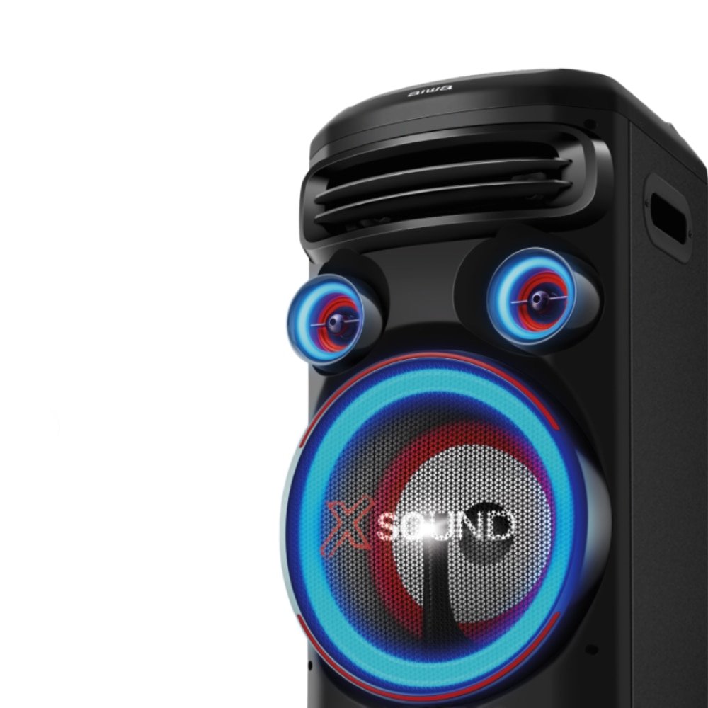 Caixa de Som Amplificada XSound Torre de Som AWS-T2W-01B - Entrada USB, Bluetooth, Preto, 2200W