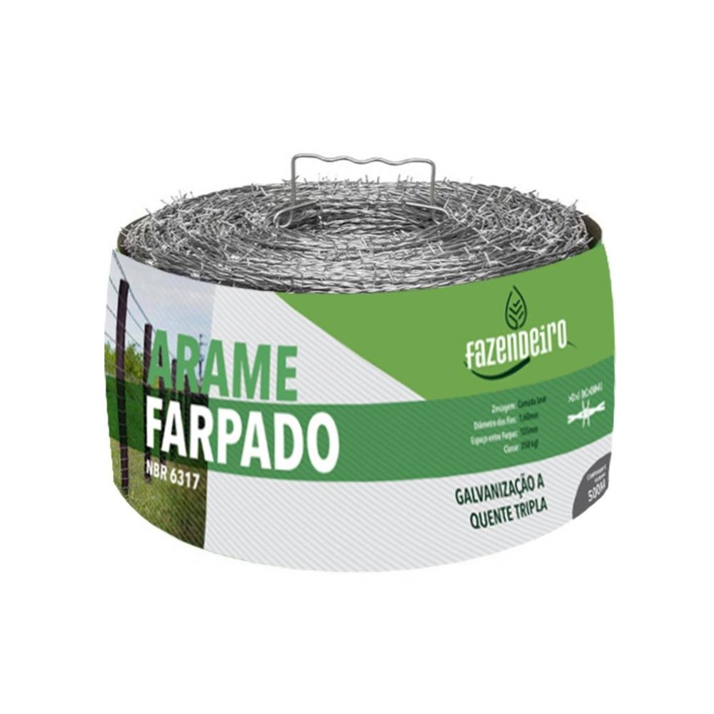 Arame Farpado 1.60mm 500M Fazendeiro