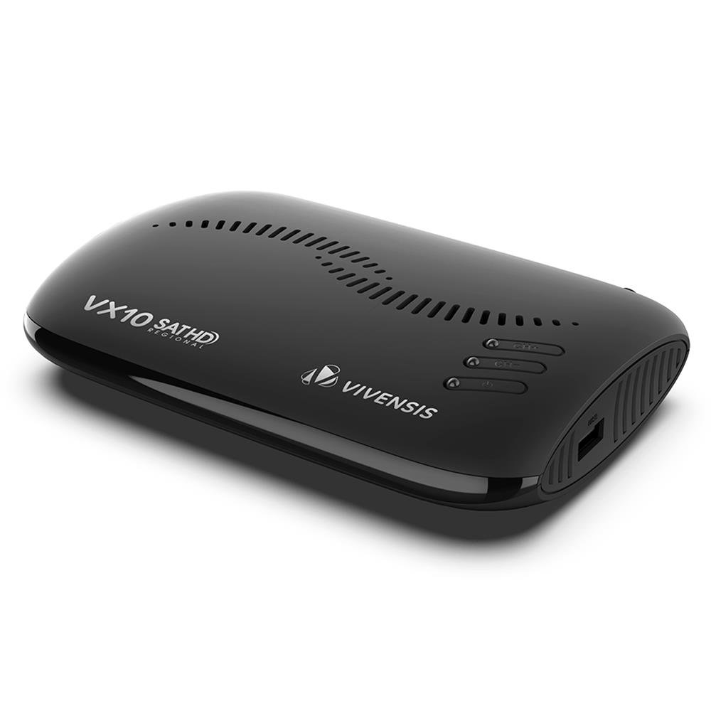 Receptor de TV Digital Vivensis, Full HD Smart via Satélite VX10, Preto | Bivolt