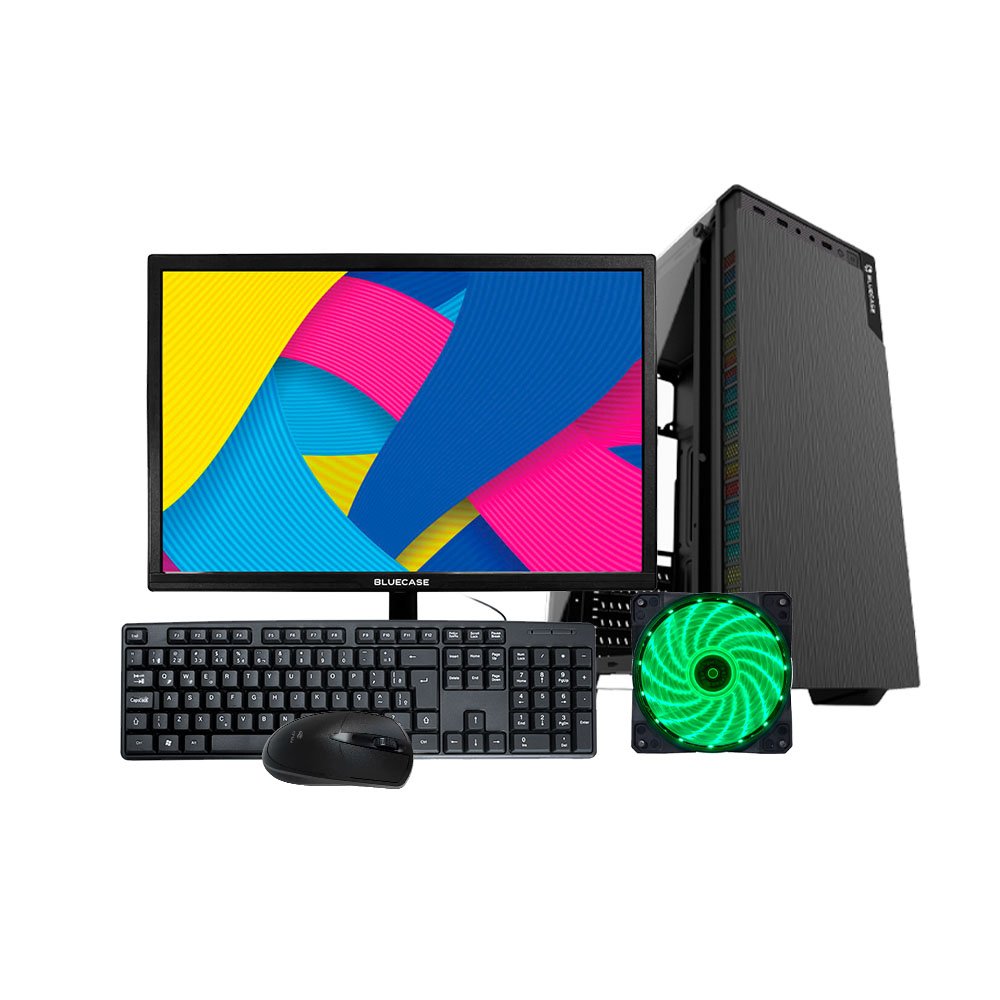 Kit Computador Completo Core I3 2120, 8GB, SSD 120gb + Monitor 19" Bluecase- Bg 030