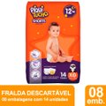Fralda Descartável Piquitucho Shorts Jumbinho Tamanho XG - 8 Pacotes com 14 Tiras - Total de 112 Tiras