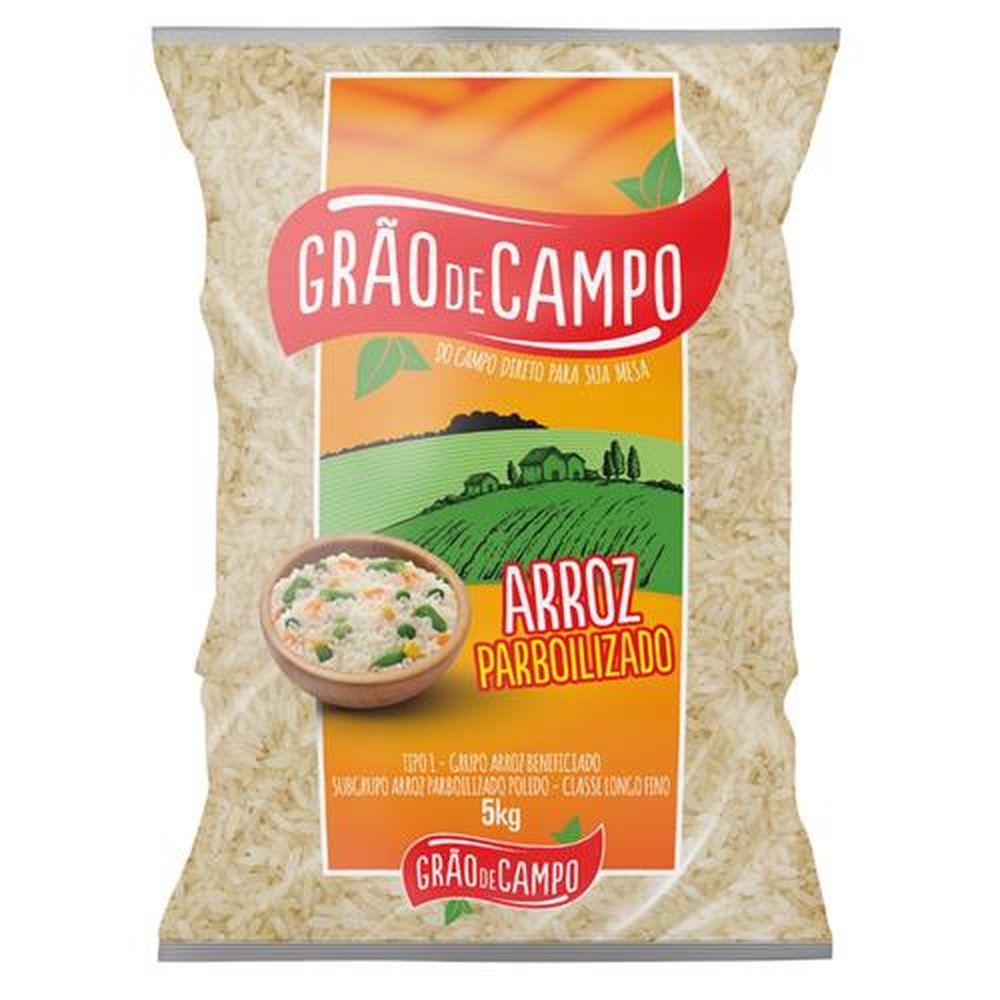 Arroz Grao de Campo Parboilizado Tp1 Embalagem 6X5Kg