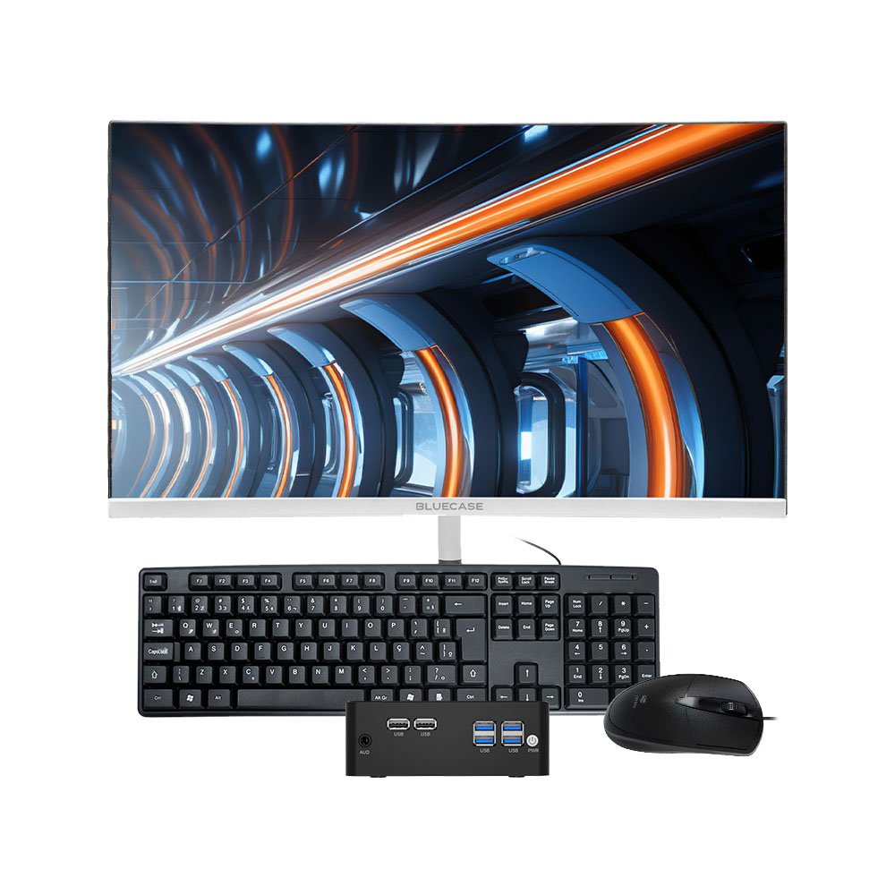 Kit Mini Pc I7 5°Geração 8GB, SSD 240GB + Monitor Gamer Curvo 23,8"+ Teclado e Mouse - Bluecase