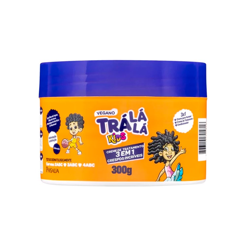 Creme Pentear Vegano Tralala Kids Crespos Incriveis 300g