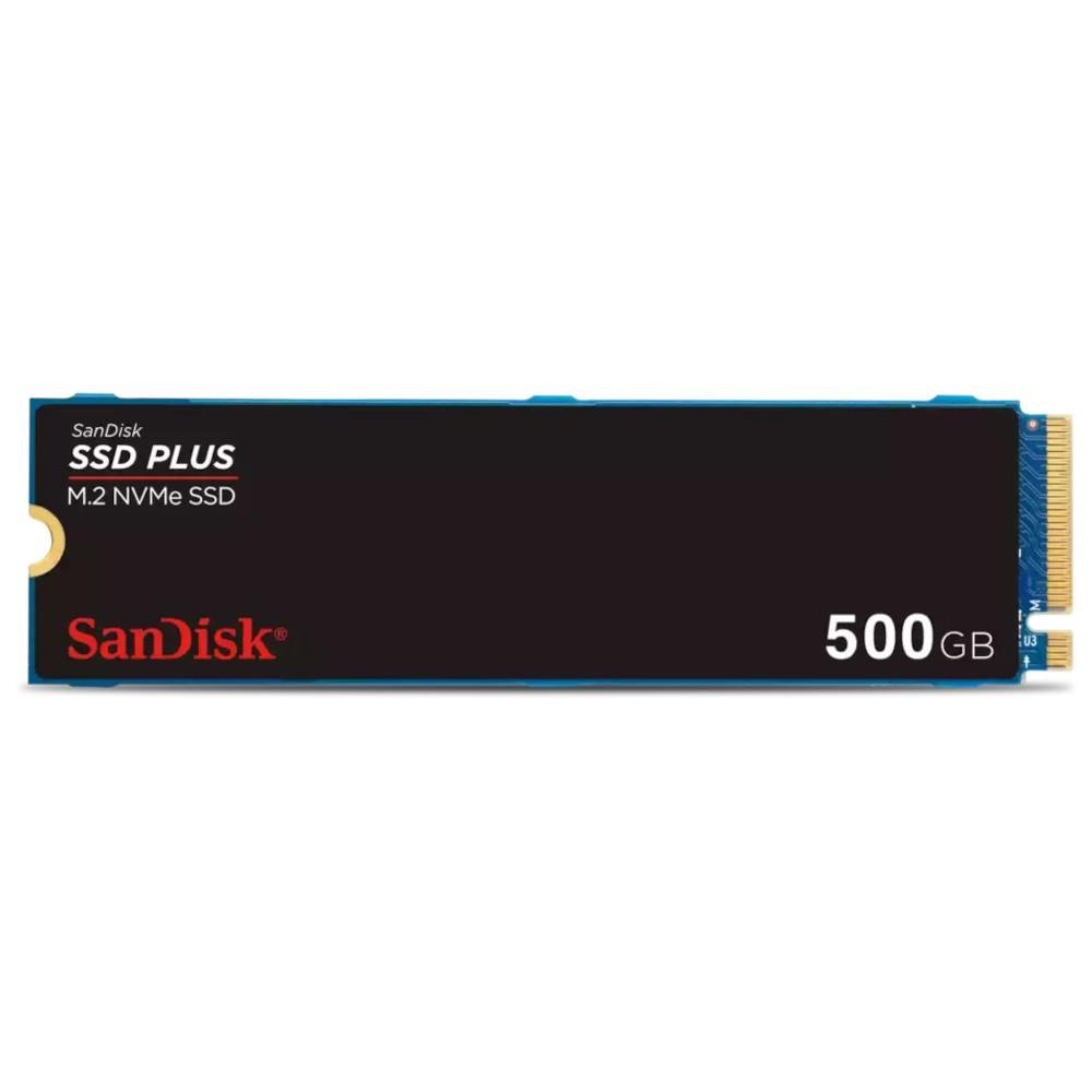 Ssd 500gb M.2 2280 Nvme Pcie Gen 3.0 Sandisk Plus, Leitura/Gravação 2400/1500mb/S, Sdssda3n-500g-G26