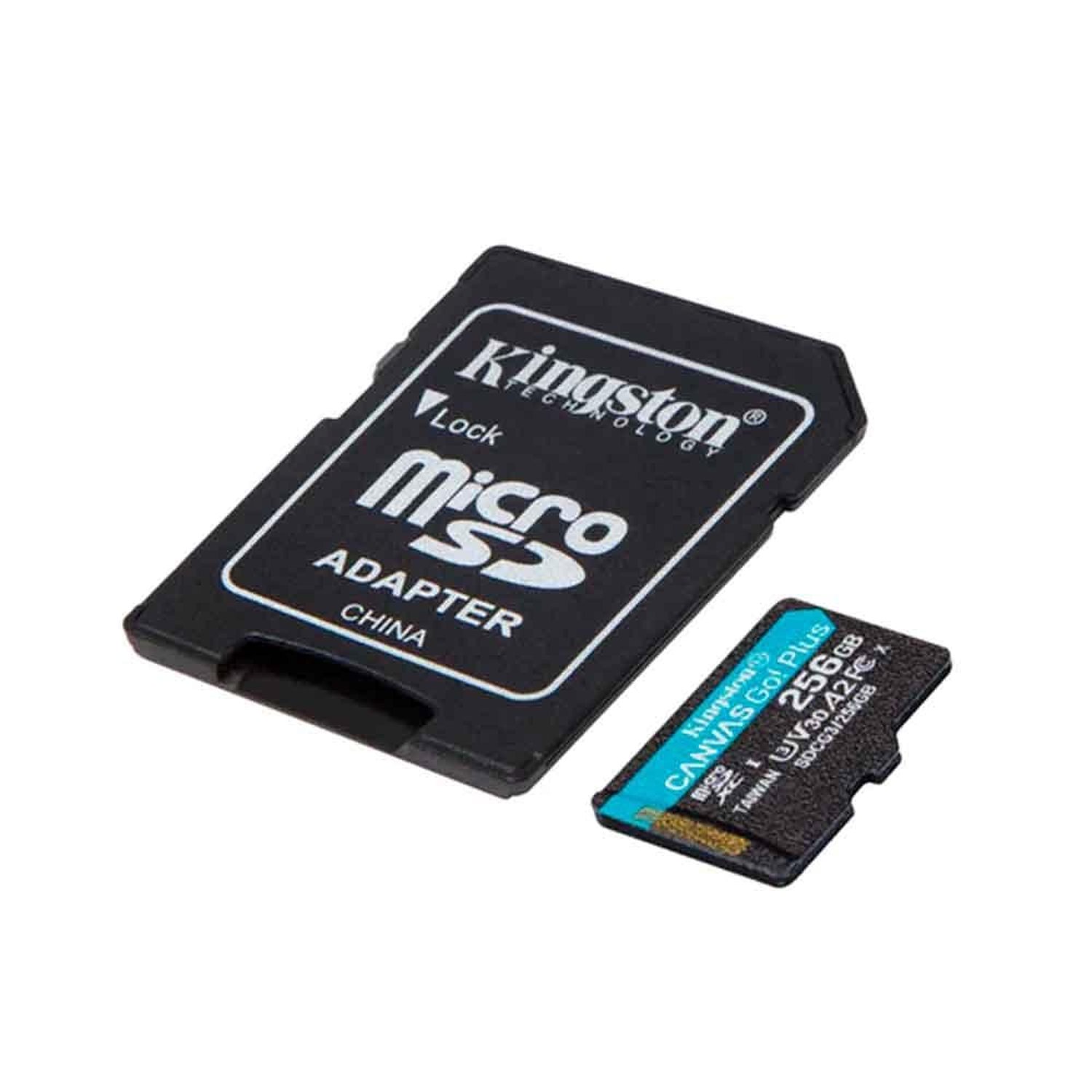 Cartão de Memória Kingston Canvas Go Plus, MicroSD 256GB, Com Adaptador, SDCG3/256GB