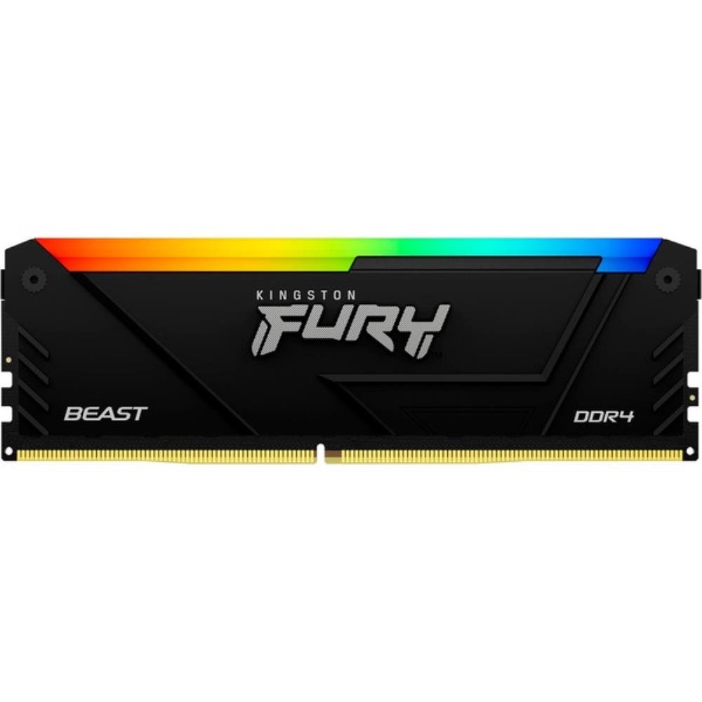 Memória RAM Kingston Fury Beast, RGB, 16GB, 3200MHz, DDR4, CL16, Preto - KF432C16BB12A/16