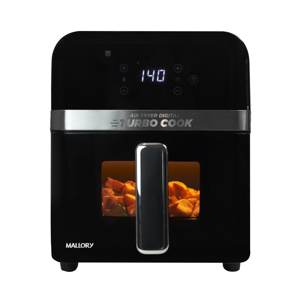 Fritadeira Air Fryer Mallory TurboCook | 1500W 6L, Preto, 220V