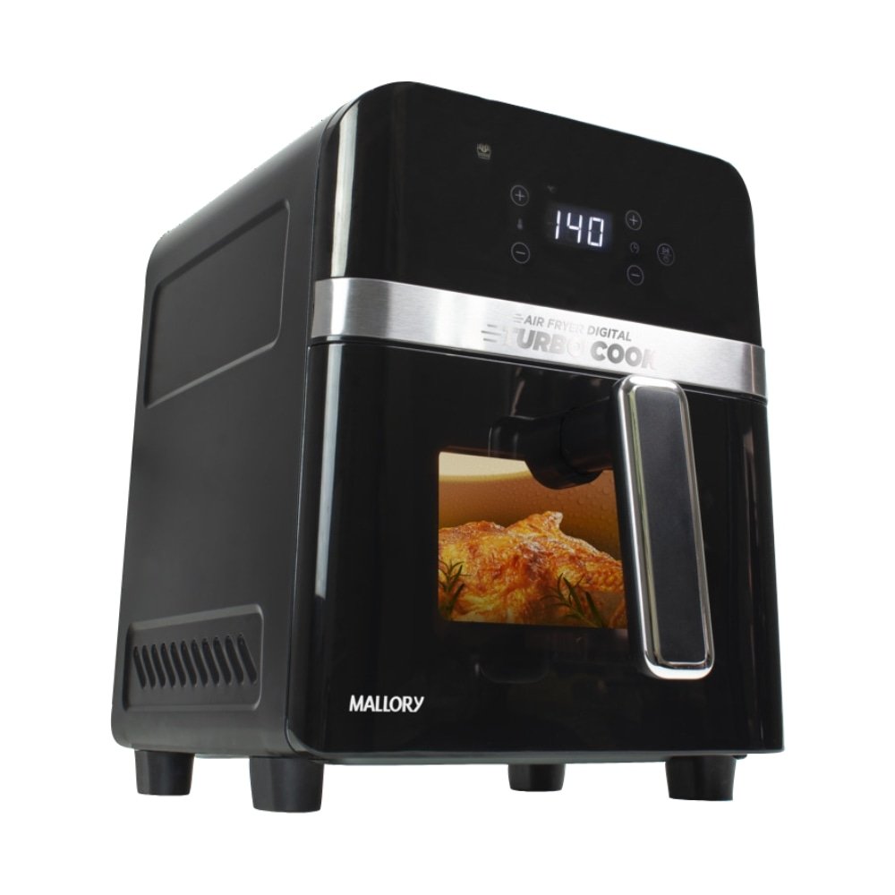 Fritadeira Air Fryer Mallory TurboCook | 1500W 6L, Preto, 220V