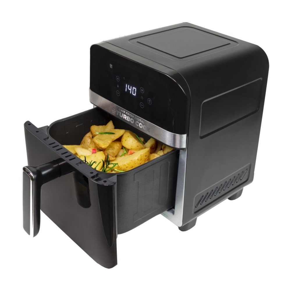 Fritadeira Air Fryer Mallory TurboCook | 1500W 6L, Preto, 220V