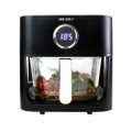 Fritadeira Air Fryer Mallory CookGlass - 1500W, 4,5 Litros, Cuba de Vidro Preto, 220V