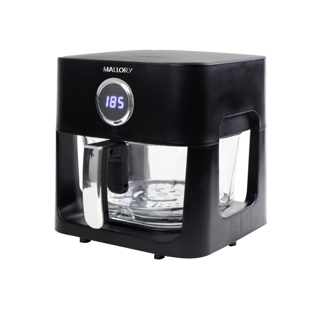 Fritadeira Air Fryer Mallory CookGlass - 1500W, 4,5 Litros, Cuba de Vidro Preto, 220V
