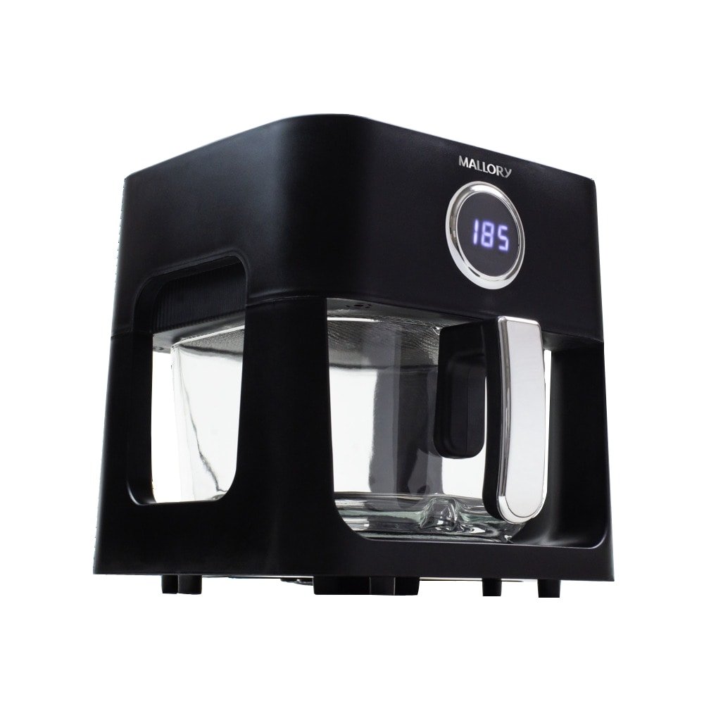 Fritadeira Air Fryer Mallory CookGlass - 1500W, 4,5 Litros, Cuba de Vidro Preto, 220V