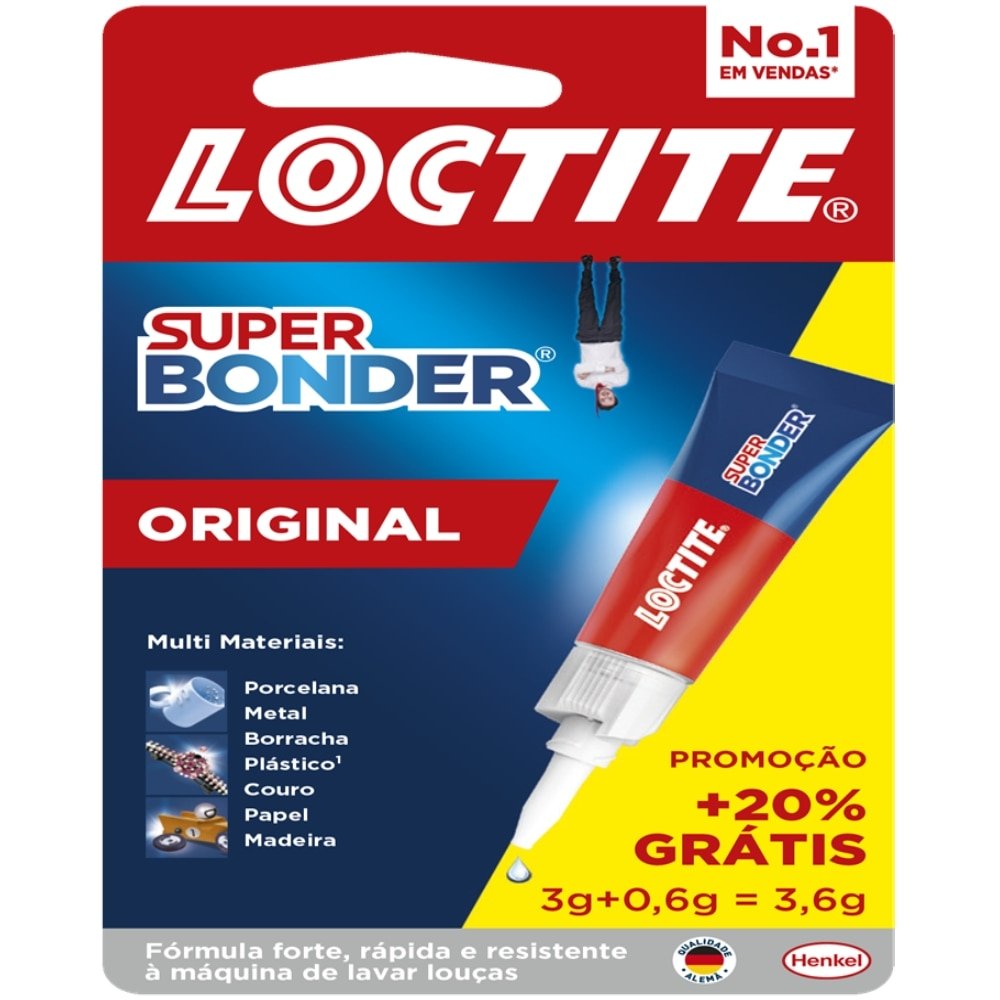 Cola Superbonder 3,6g -Embalagem com 24 Unidades- Leve 26 Pague 24