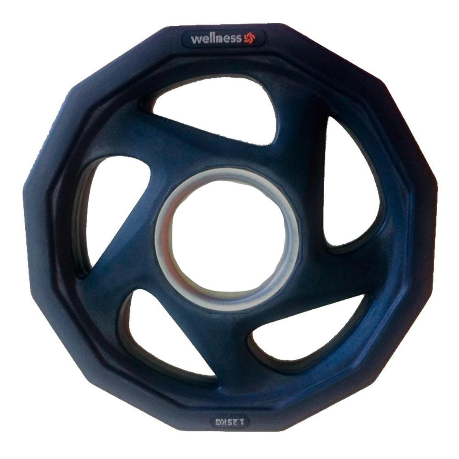 Anilha Olimpica Rubber com 5 Furos de 1.25kg Wellness - WK010
