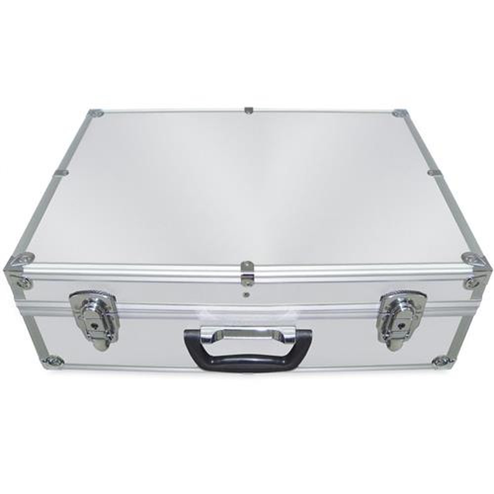 Maleta Em Alumínio * G * Com Suporte 45 X 32 X 15Cm - Grande* Noll