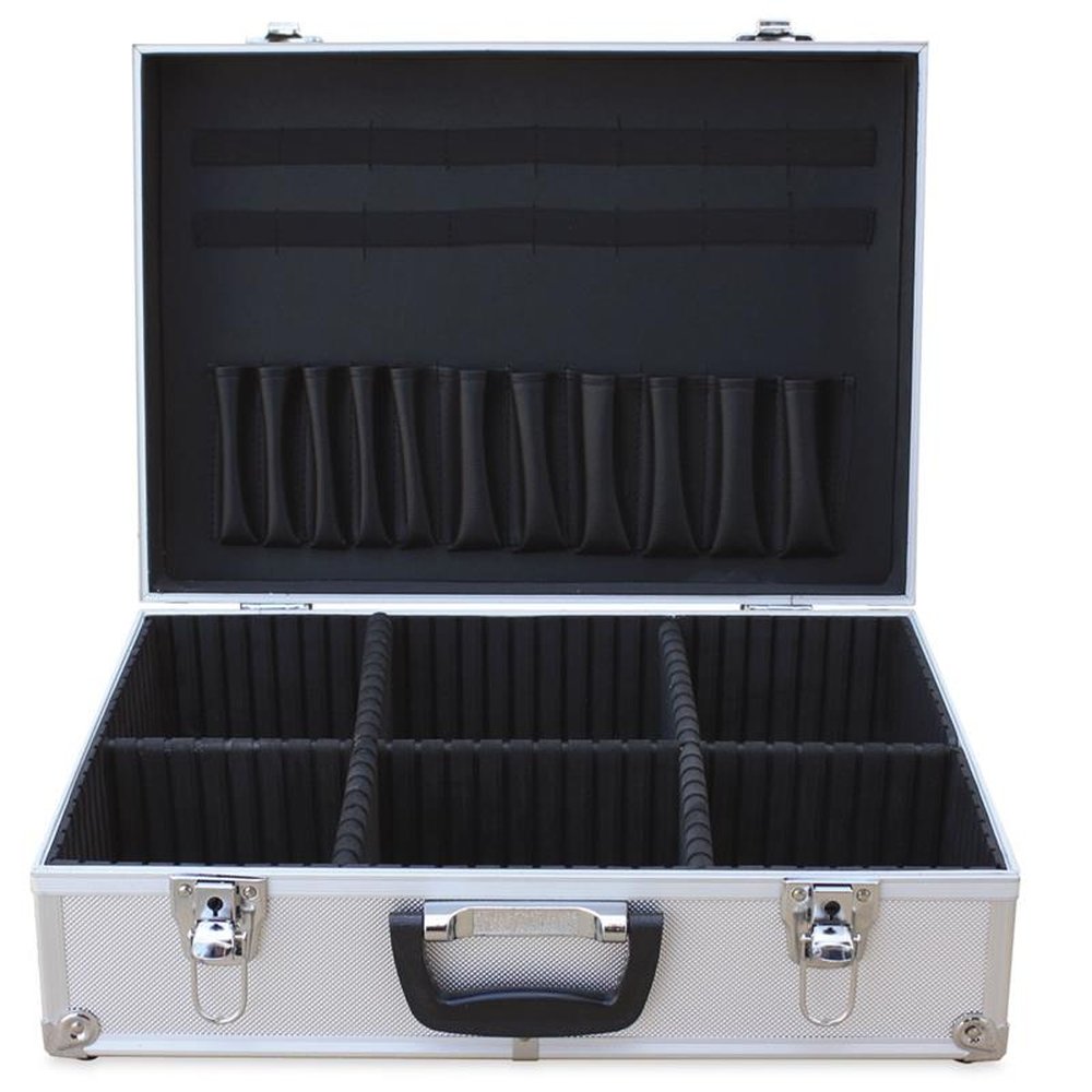 Maleta Em Alumínio * G * Com Suporte 45 X 32 X 15Cm - Grande* Noll