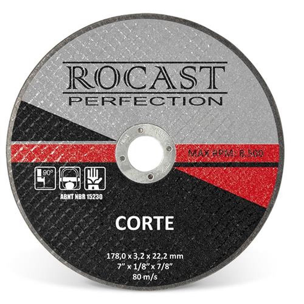 Disco De Corte 4.1/2" X 1/8" X 7/8" - Corte Rocast
