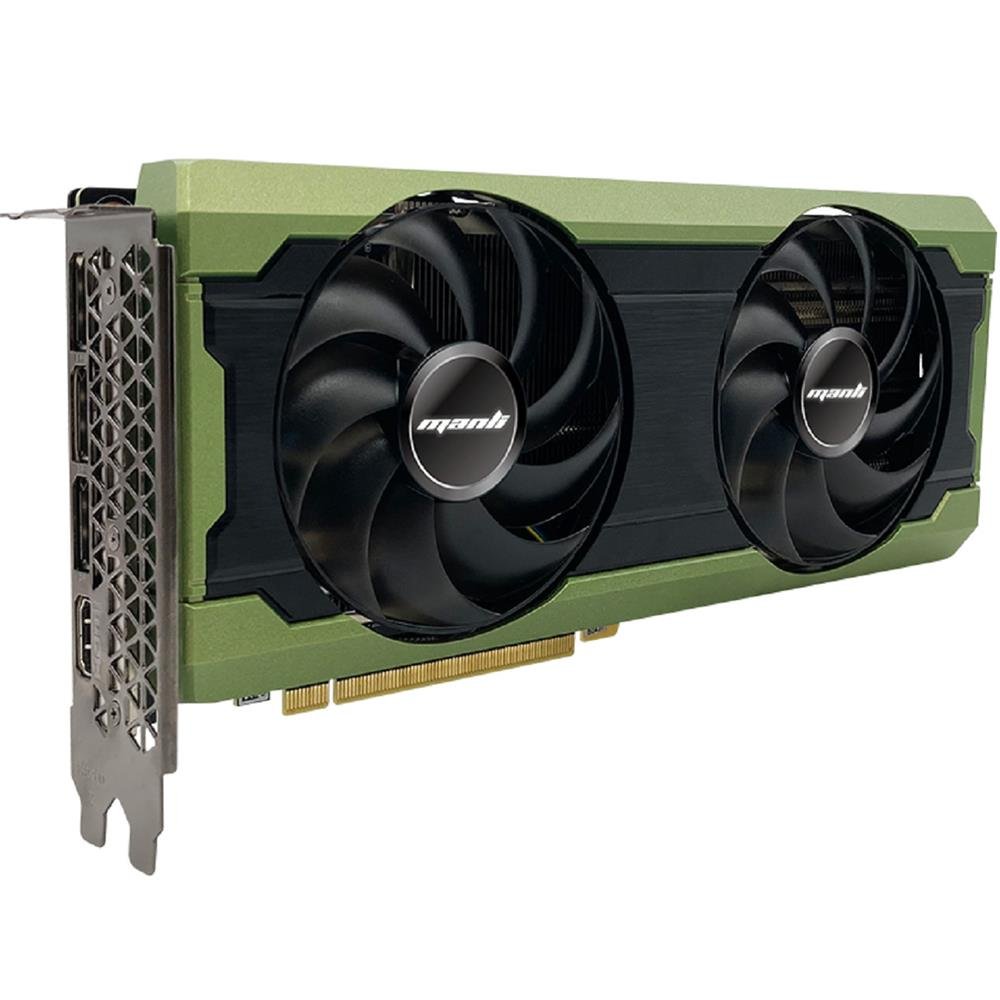 Placa de Video Manli GeForce RTX 4060 Ti, 8GB, GDDR6, 128-Bit, Verde e Preto