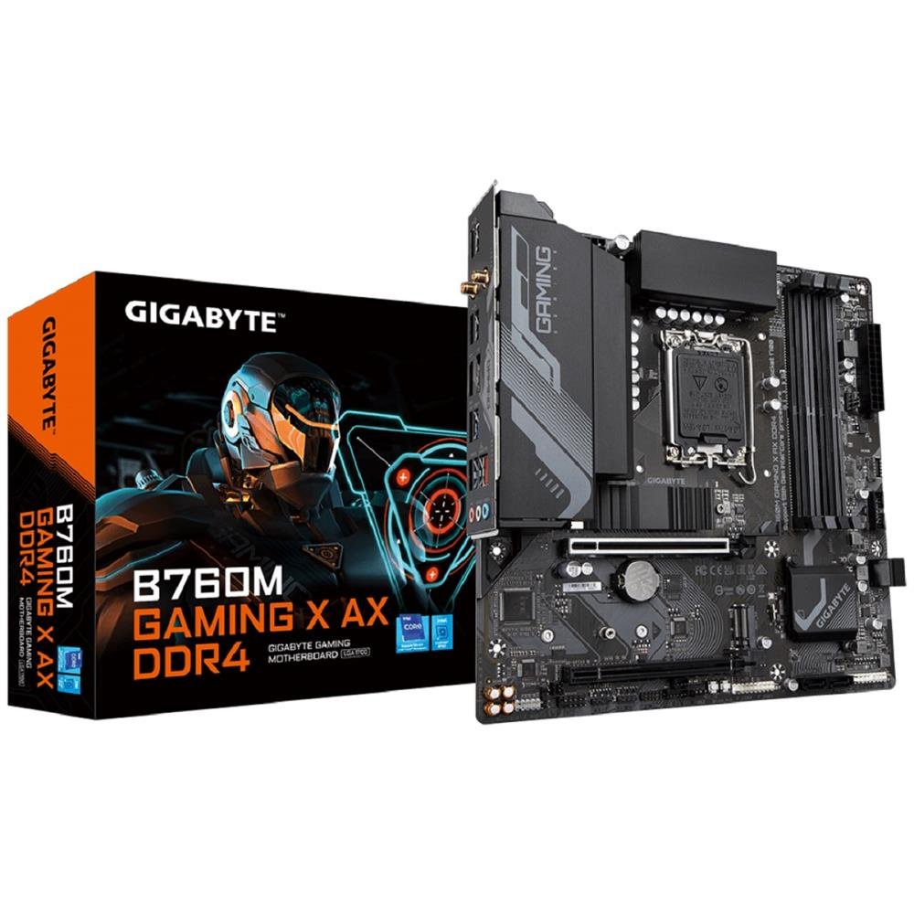 Placa Mãe Gigabyte B760M Gaming X AX DDR5, Chipset B760, Intel LGA 1700, mATX