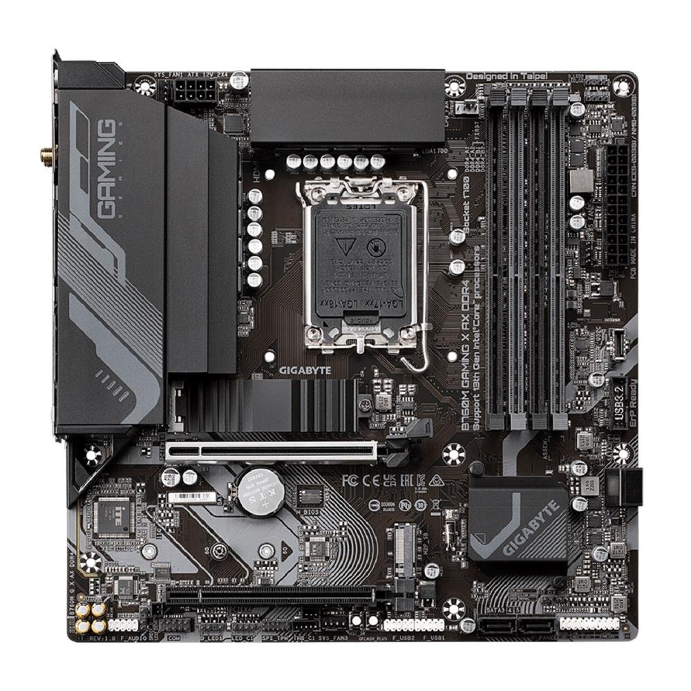 Placa Mãe Gigabyte B760M Gaming X AX DDR5, Chipset B760, Intel LGA 1700, mATX