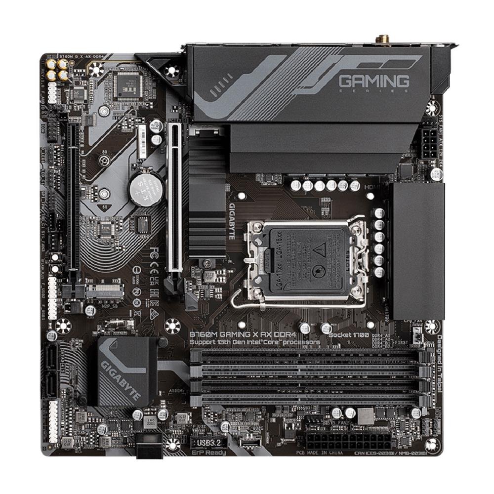 Placa Mãe Gigabyte B760M Gaming X AX DDR5, Chipset B760, Intel LGA 1700, mATX