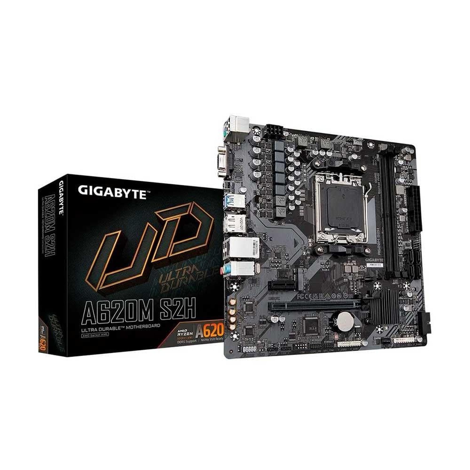 Placa Mãe Gigabyte A620m S2h, Chipset A620, Amd Am5, Matx, Ddr5