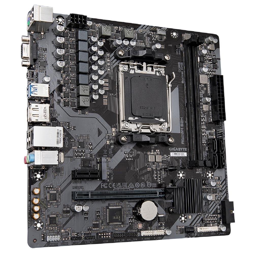 Placa Mãe Gigabyte A620M S2H, Chipset A620, AMD AM5, mATX, DDR5